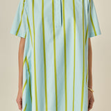 Striped Kaftan Mini Dress