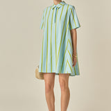 Striped Kaftan Mini Dress