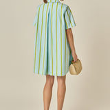 Striped Kaftan Mini Dress