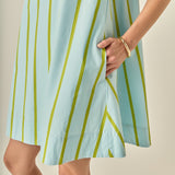 Striped Kaftan Mini Dress