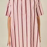 Striped Kaftan Mini Dress