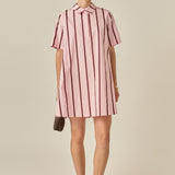 Striped Kaftan Mini Dress