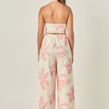 Halter Flower Embroidered Jumpsuit