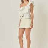 One Shoulder Ruffle Top