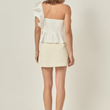 One Shoulder Ruffle Top