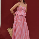 Sunset Stripe Flounce Cami