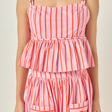 Sunset Stripe Flounce Cami