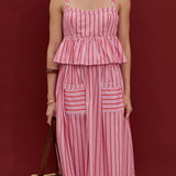 Sunset Stripe Flounce Cami