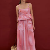 Sunset Stripe Flounce Cami