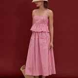 Sunset Stripe Flounce Cami