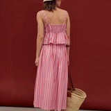Sunset Stripe Flounce Cami