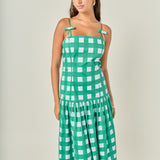 Gingham Midi Dress