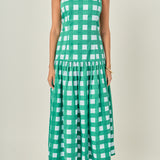 Gingham Midi Dress