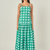 Gingham Midi Dress