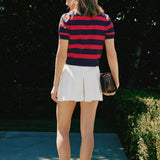 Rugby Stripe Cropped Polo