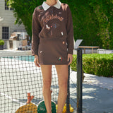 Embroidered Scuba Sweatshirt