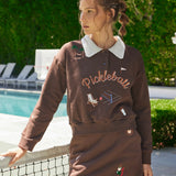 Embroidered Scuba Sweatshirt