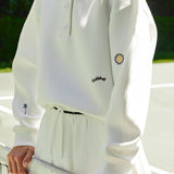 Collar Detailed Scuba Polo Sweatshirt