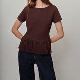 Fringe Hem Knit Top