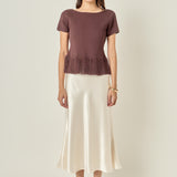 Fringe Hem Knit Top