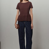 Fringe Hem Knit Top