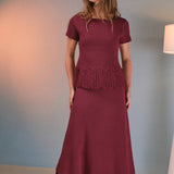 Fringe Hem Knit Top