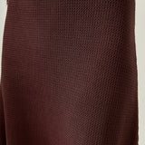 Fringe Hem Knit Midi Skirt