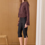 Fringe Trim Knit Cardigan