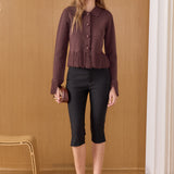 Fringe Trim Knit Cardigan
