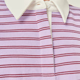 Striped Polo Knit Top
