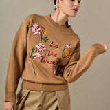 Flower Embroidery Sweater