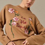 Flower Embroidery Sweater