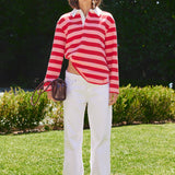 Striped Rugby Polo Top