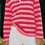 Striped Rugby Polo Top
