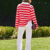 Striped Rugby Polo Top