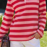 Striped Rugby Polo Top
