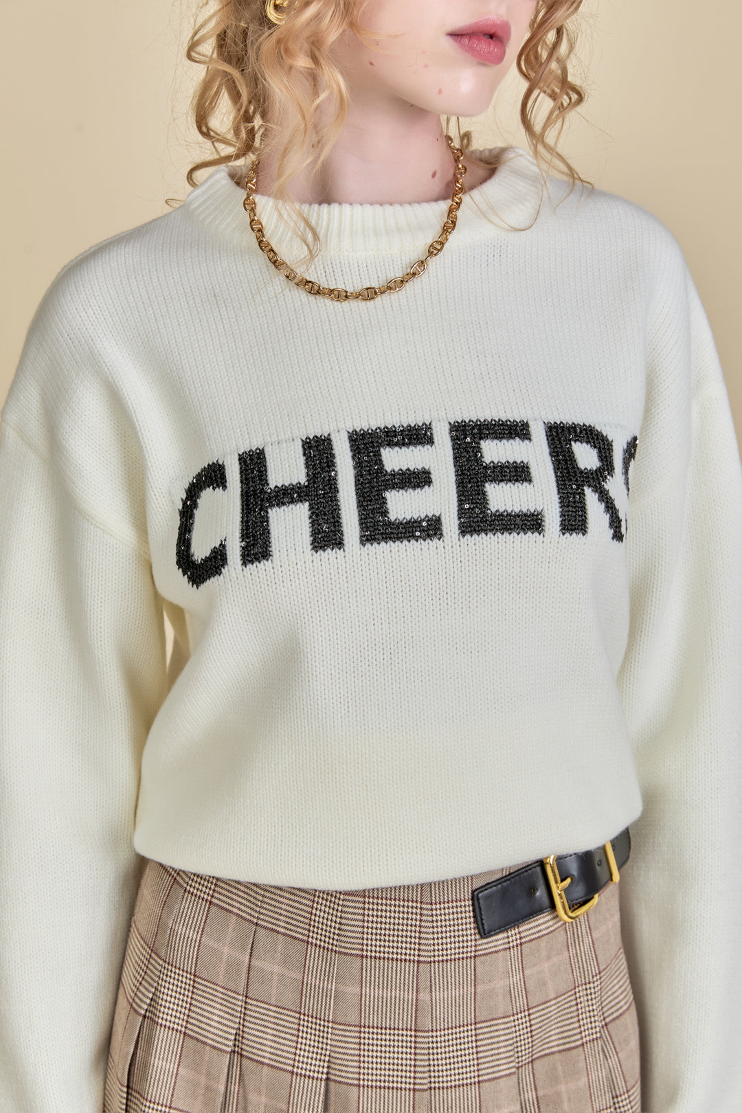 Cheers Lettering Sweater – English Factory