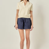 Drawstring Poplin Shorts