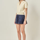 Drawstring Poplin Shorts