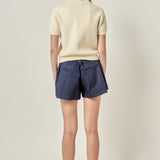 Drawstring Poplin Shorts