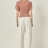 Striped Fitted Knit Top