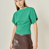 Striped Fitted Knit Top