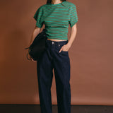 Striped Fitted Knit Top