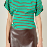 Striped Fitted Knit Top