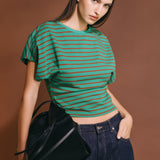 Striped Fitted Knit Top