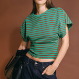 Striped Fitted Knit Top