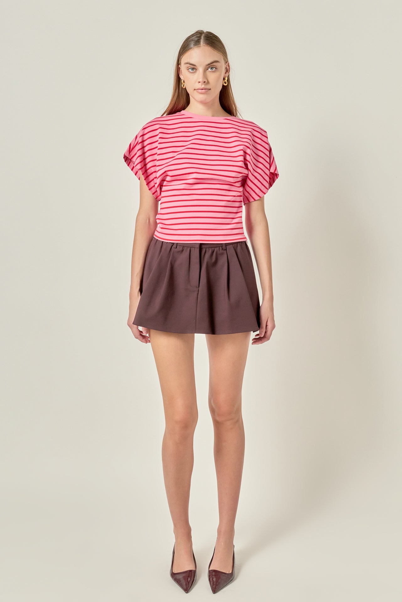 Striped Fitted Knit Top