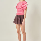 Striped Fitted Knit Top