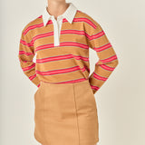 Striped Rugby Polo Shirt
