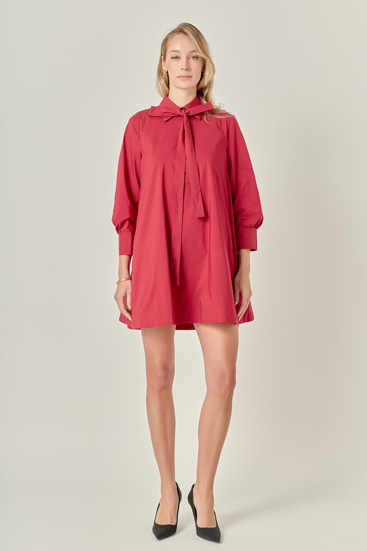 bow shirt dress BLUE STRIPED SHIRT DRESS WITH SIDE BOW MARQUES ' ALMEIDA